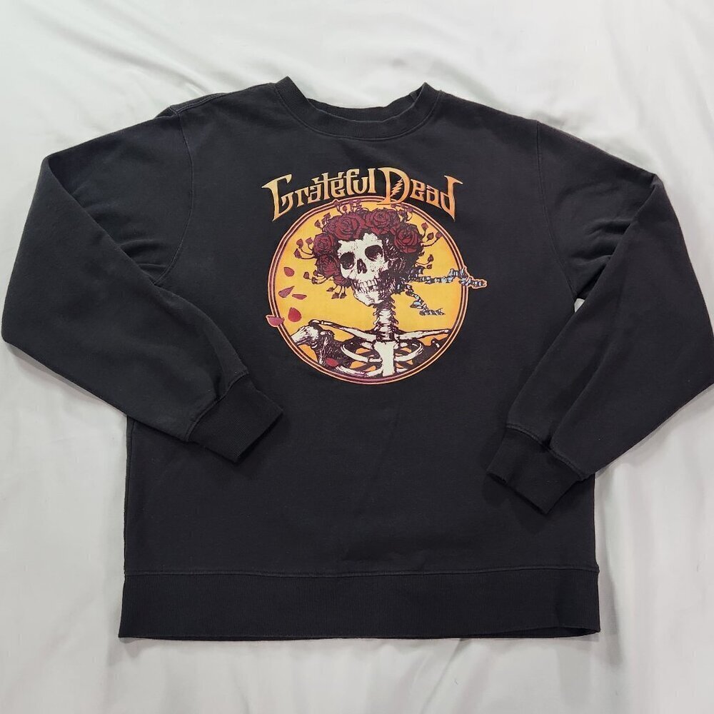 Grateful Dead Sweatshirt Womens Small Black Skull Rose Graphic Crewneck
Lot N